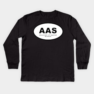 AAS (Associate of Applied Science) Oval Kids Long Sleeve T-Shirt